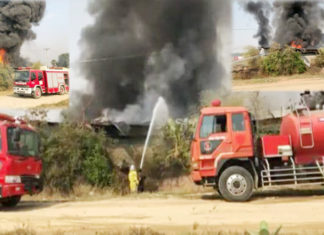 ឆេះឃ្លាំងស្ដុកអាល់កុល សមត្ថកិច្ចជួយពន្លត់ទាន់ពេលវេលា