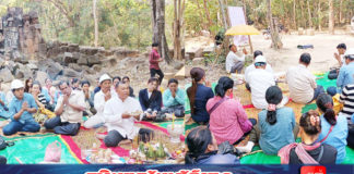 អាជ្ញាធរជាតិអប្សរា ក្រុងពលី ជួសជុលខ្លោងទ្វារខាងលិច នៃប្រាសាទចៅស្រីវិបុល