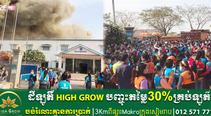 អគ្គិភ័យឆេះរោងចក្រតំបន់សេដ្ឋកិច្ចពិសេស 7NG