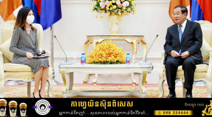 សម្ដេចតេជោ ជួបពិភាក្សាការងារជាមួយអ្នកសម្របសម្រួលអង្គការសហប្រជាជាតិប្រចាំកម្ពុជា ក្រោយចប់អាណត្តិ